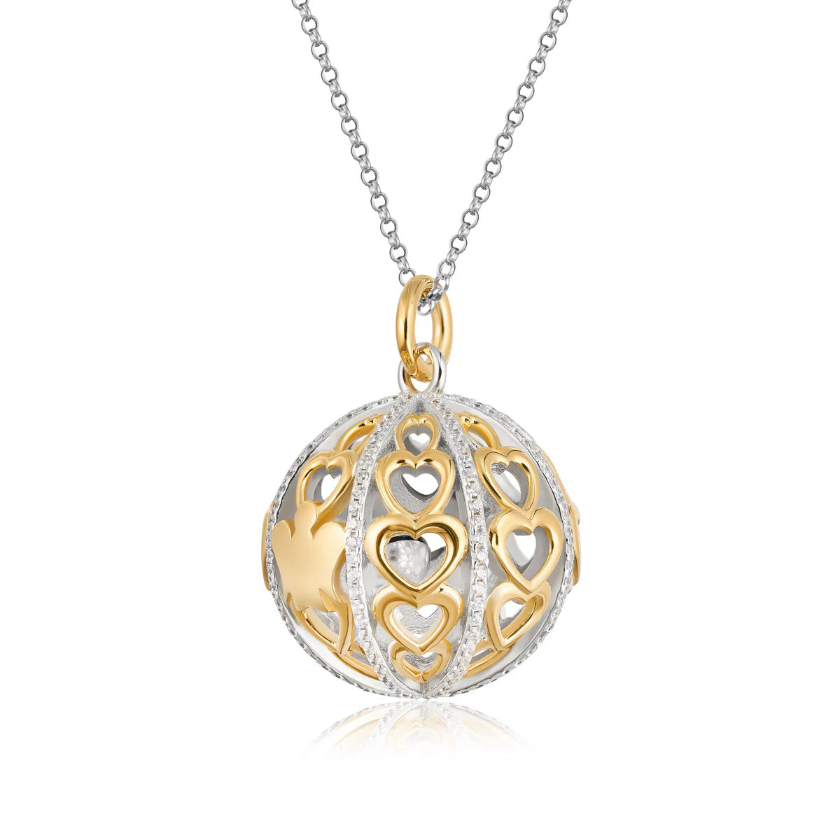Collana Giannotti - CHIAMA ANGELI DORATO CUORI E ZIRCONI